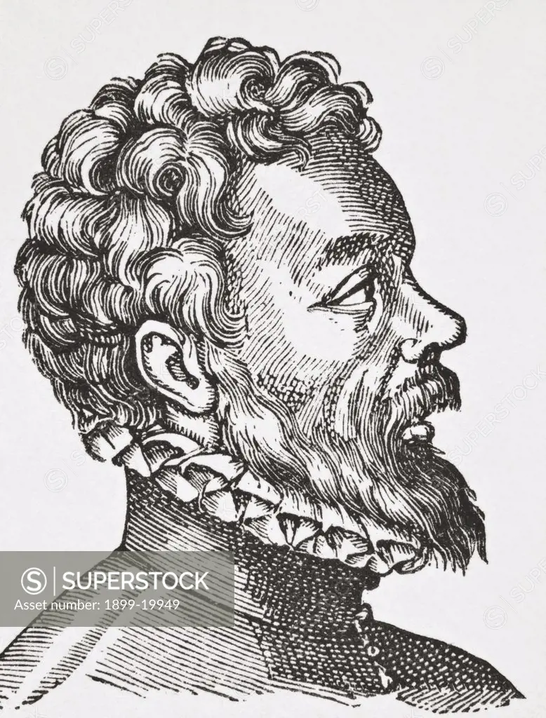 etienne Jodelle, seigneur de Limodin, 1532-1573. French dramatist and poet. From Science and Literature in The Middle Ages by Paul Lacroix published London 1878