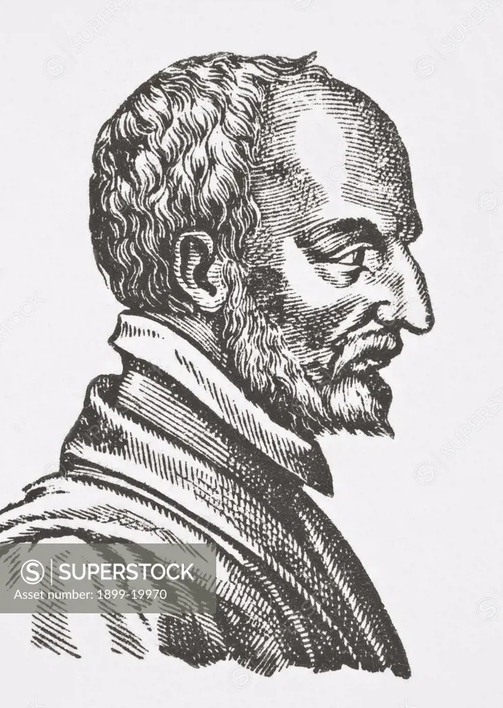 Claude d'Espence 1511-1571. French theologian. From Science and Literature in The Middle Ages by Paul Lacroix published London 1878