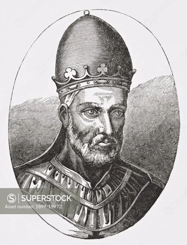 Pope Honorius III 1148 - 1227 born Cencio, who exhorted Louis VIII to undertake the crusade against the Albigenses, and instituted in 1216 the Order of Dominican Friars. From Science and Literature in The Middle Ages by Paul Lacroix published London 1878