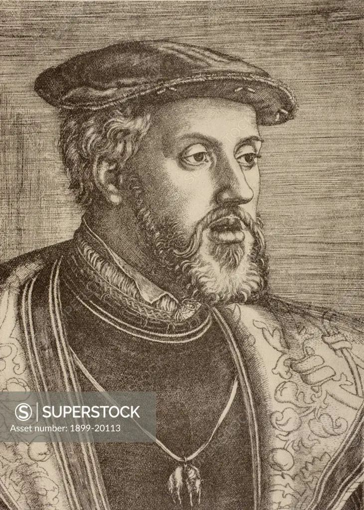Charles V born 1500 died 1558. King of Spain and Archduke of Austria. From Das Evangelium in der Verfolgung by Bernhard Rogge, published 1920.