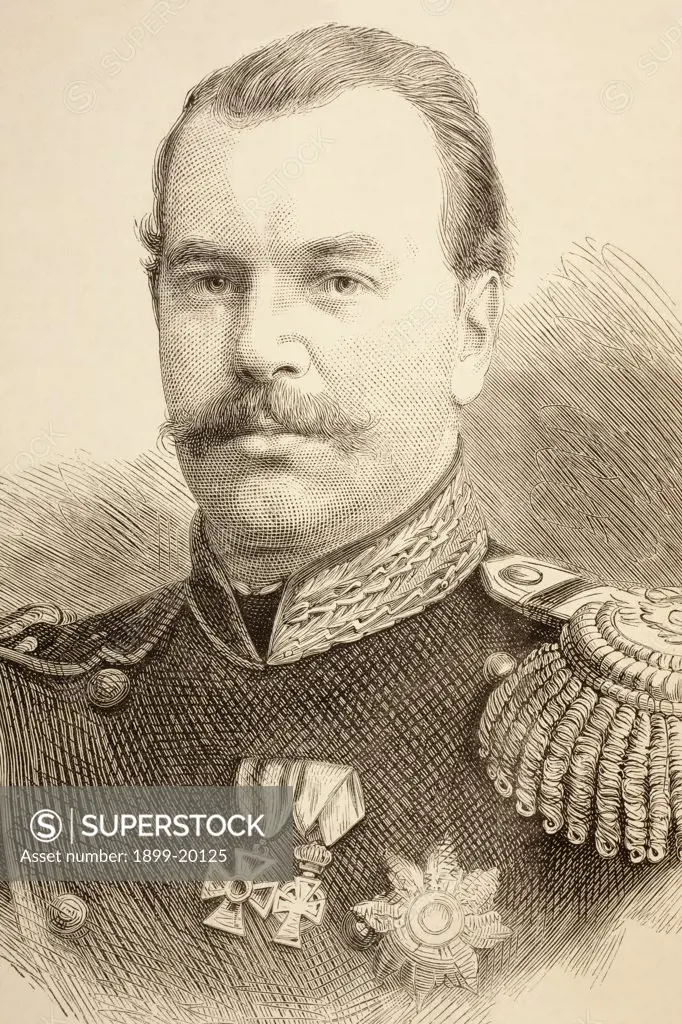 Alexander III of Russia born 1845 died 1894. Emperor of Russia. From La Ilustracion Espanola y Americana of 1881