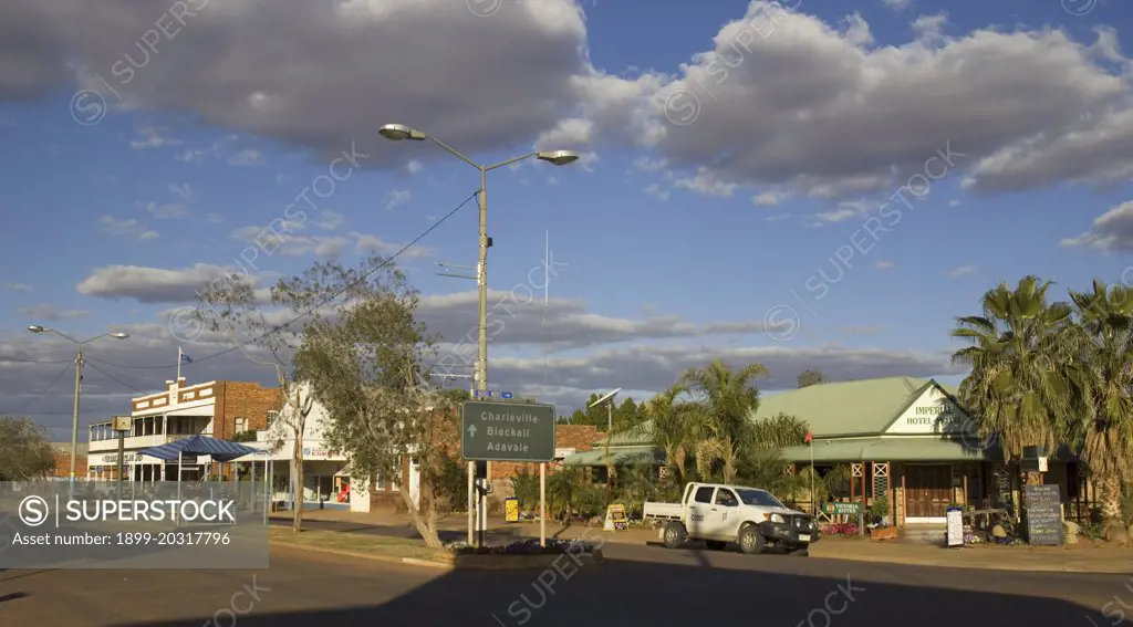 Main street of Quilpie situated on the banks of the Bulloo River western Queensland, Australia