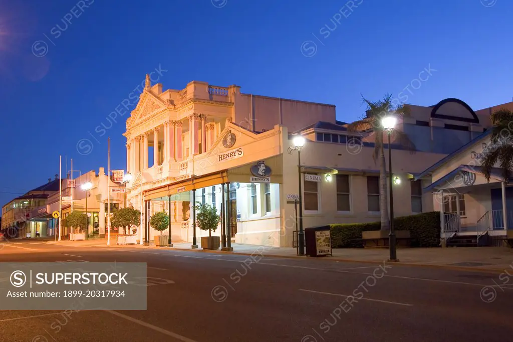 World Theatre:   in the well preserved heart of the city, the One Square Mile. The building began life in 1892 as the Australia Bank of Commerce.  Charters Towers, Queensland, Australia