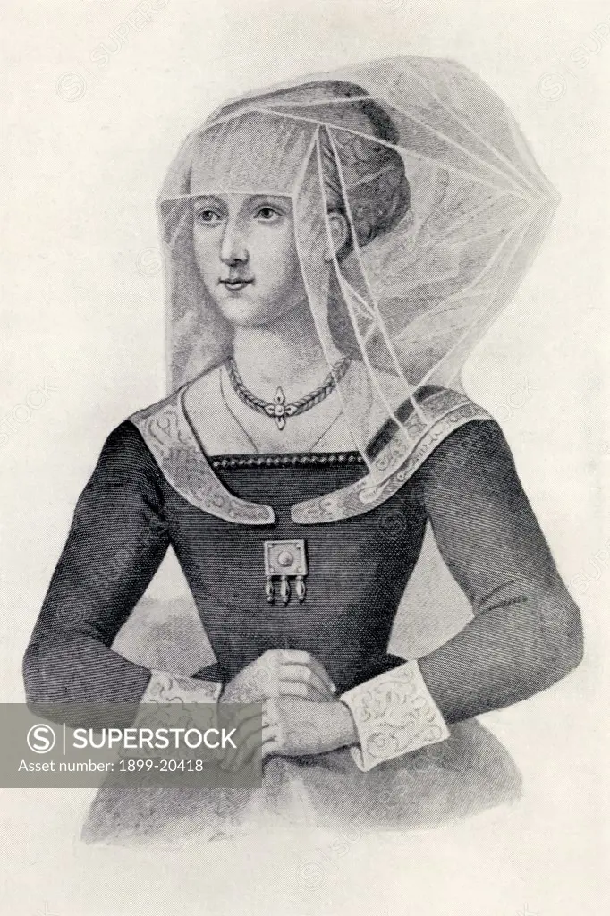 Elizabeth Woodville or Wydeville, circa 1437 to 1492. Queen consort of Edward IV, King of England. From the book Our Queen Mothers by Elizabeth Villiers.