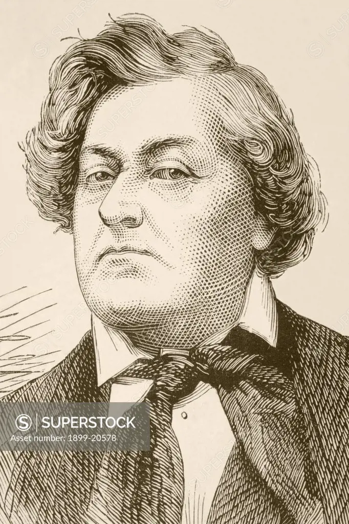 Frederick Lemaitre, 1800 to 1876. Birth name Antoine Louis Prosper Lemaitre. French actor and playwright. From a 19th century illustration. 
