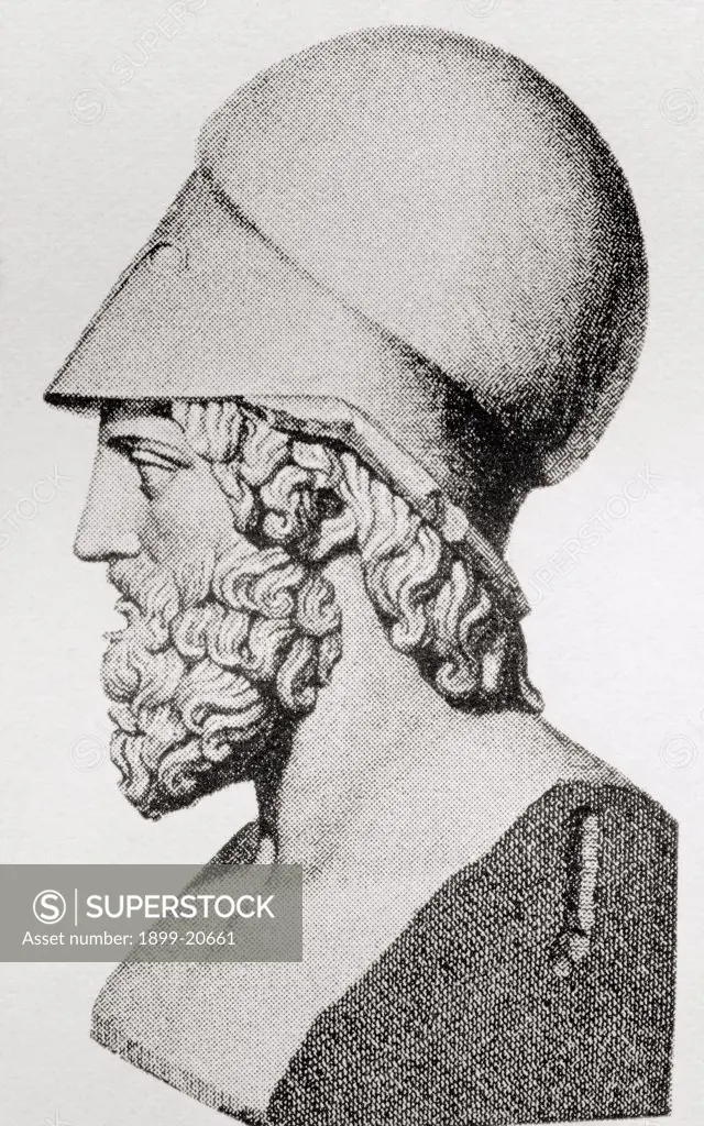Themistocles c. 524 to 459 BC. Athenian politician and general. From the book Harmsworth History of the World published 1908.