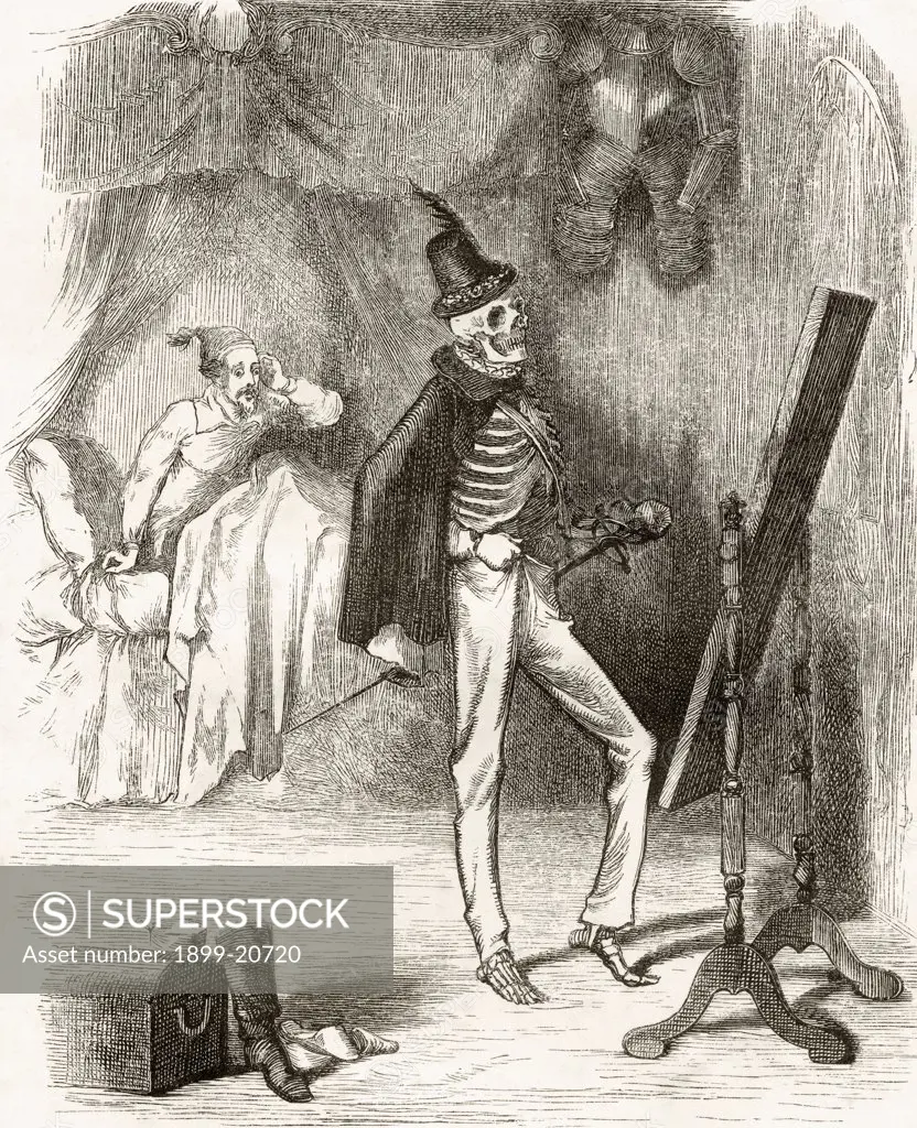 The Spectre of Tappington. From the book The Ingoldsby Legends or Mirth and Marvels by Thomas Ingoldsby, published 1865.