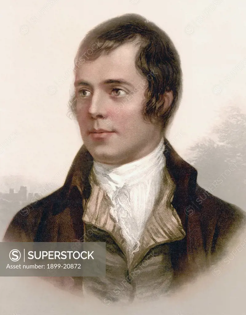 Robert Burns 1759 to 1796. Scottish poet. After a 19th century print.