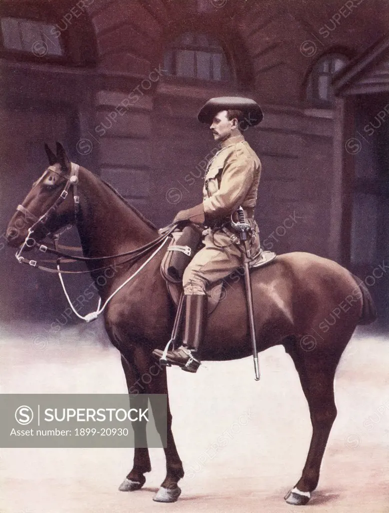Sergeant major of the Imperial Light Horse regiment during the second Boer war. From the book South Africa and the Transvaal War by Louis Creswicke, published 1900.