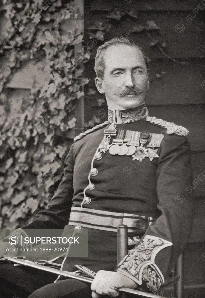 Major general Arthur Fitzroy Hart-Synnot, 1844 to 1910. British army officer. From the book South Africa and the Transvaal War by Louis Creswicke, published 1900.