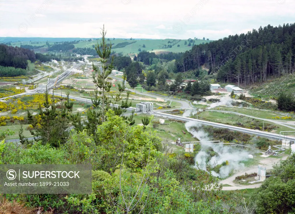 Geothermal power station. 