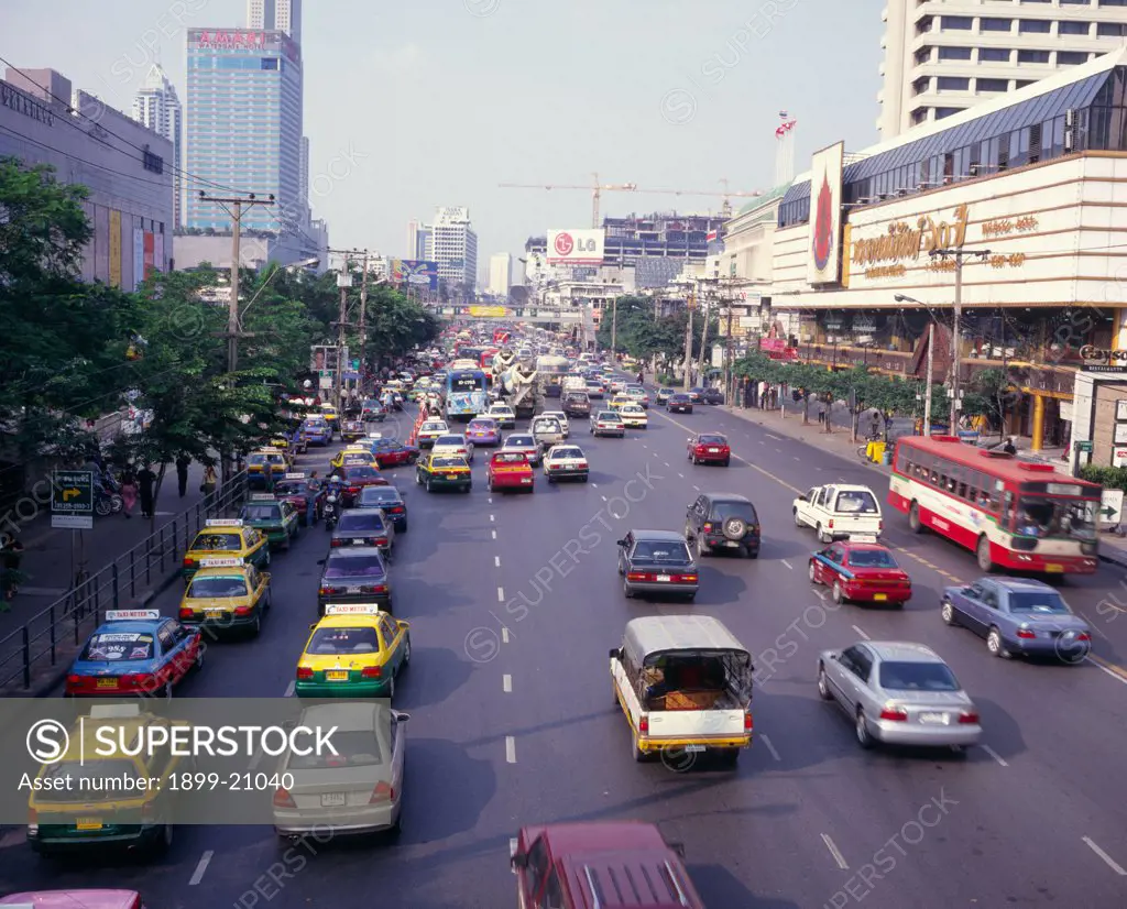 Heavy traffic Bangkok. 
