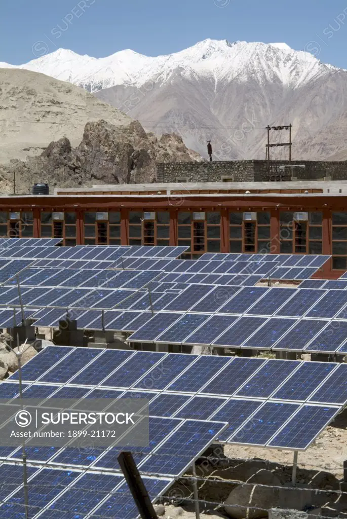 Solar photo-voltaic powerplant, Ladakh Ecological Development Group. 