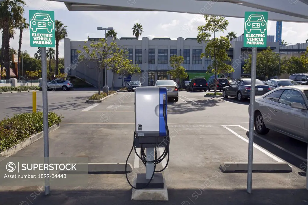 Electric Vehicle Charging Station. Electric Vehicle Charging Station, Culver City, Los Angeles, California, USA