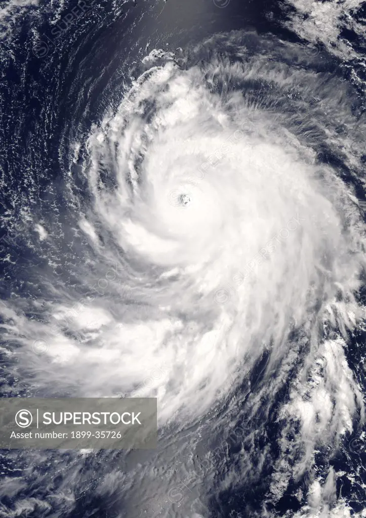 Hurricane Ioke, Pacific Ocean, On 31/08/2006, True Colour Satellite Image. Hurricane Ioke on 31 August 2006 in the northwest Pacific ocean. True-colour satellite image using MODIS data.