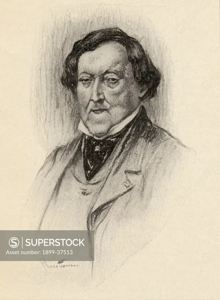 Gioacchino Antonio Rossini, 1792-1868. Italian composer Portrait by Chase Emerson, American artist, 1874-1922