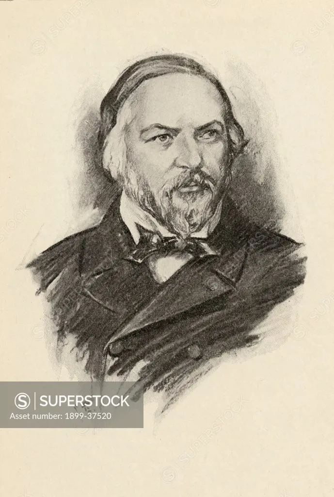 Mikhail Glinka,1804-1857. Russian composer. Portrait by Chase Emerson. American artist 1874-1922