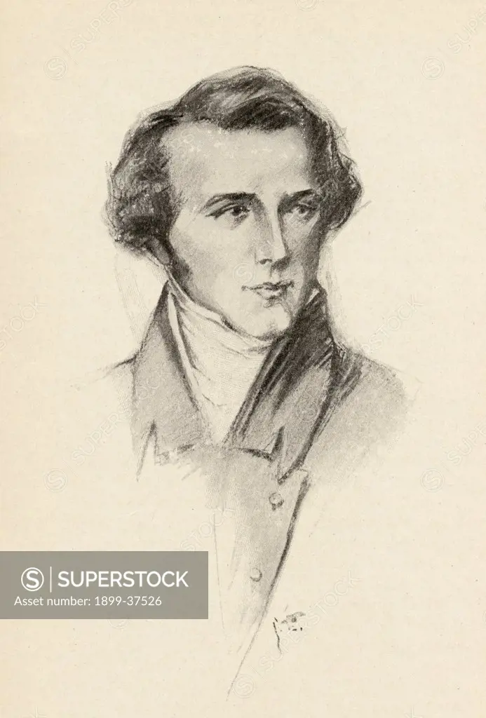 Vincenzo Bellini, 1801-1835. Italian composer. Portrait by Chase Emerson, American artist, 1874-1922