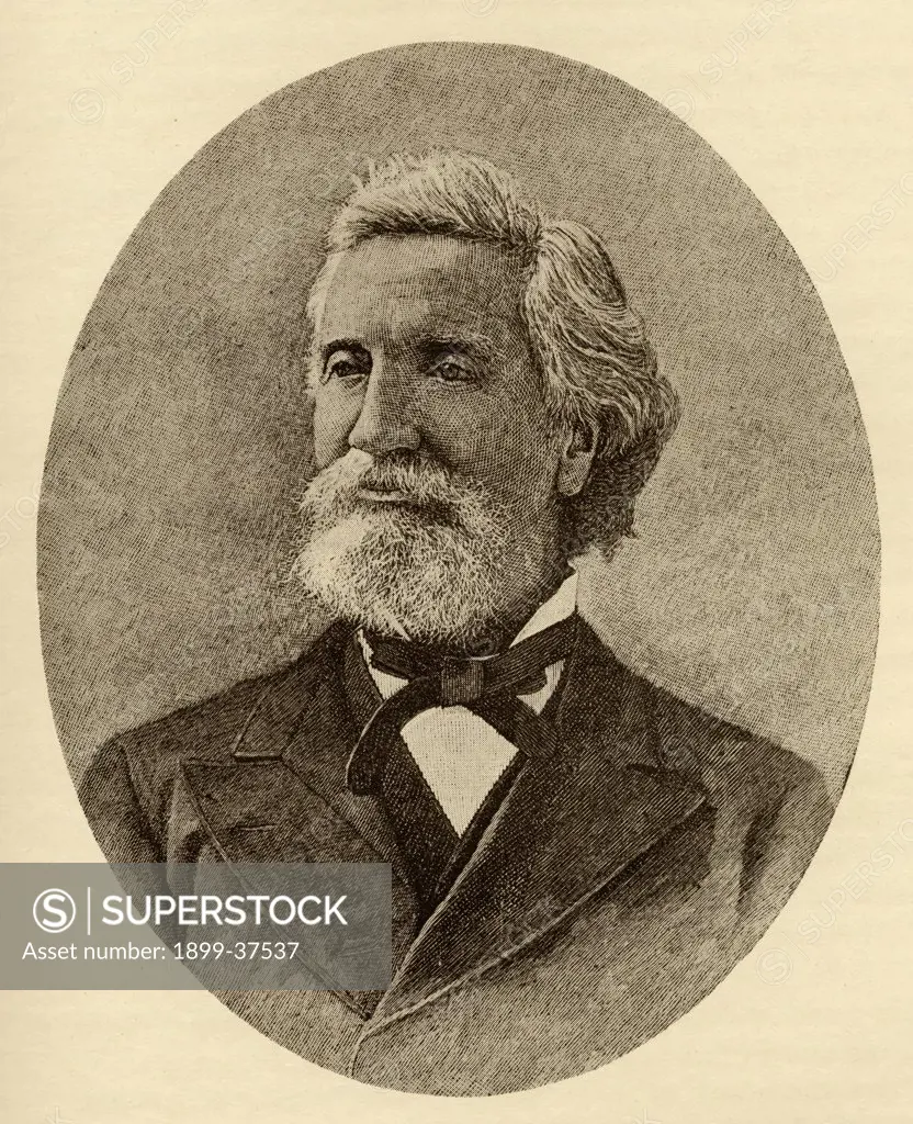 John Townsend Trowbridge,1827-1916. American author. From the book ""The Masterpiece Library of Short Stories, American, Volume 15'