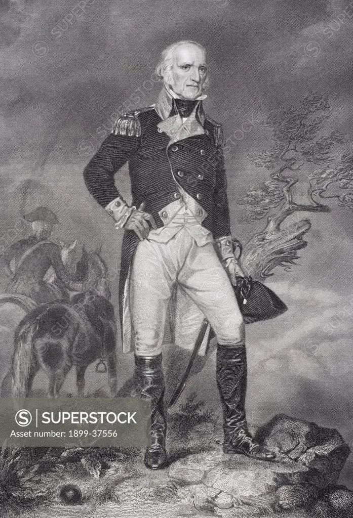 John Stark 1728-1822. American general in the American Revolution. From painting by Alonzo Chappel