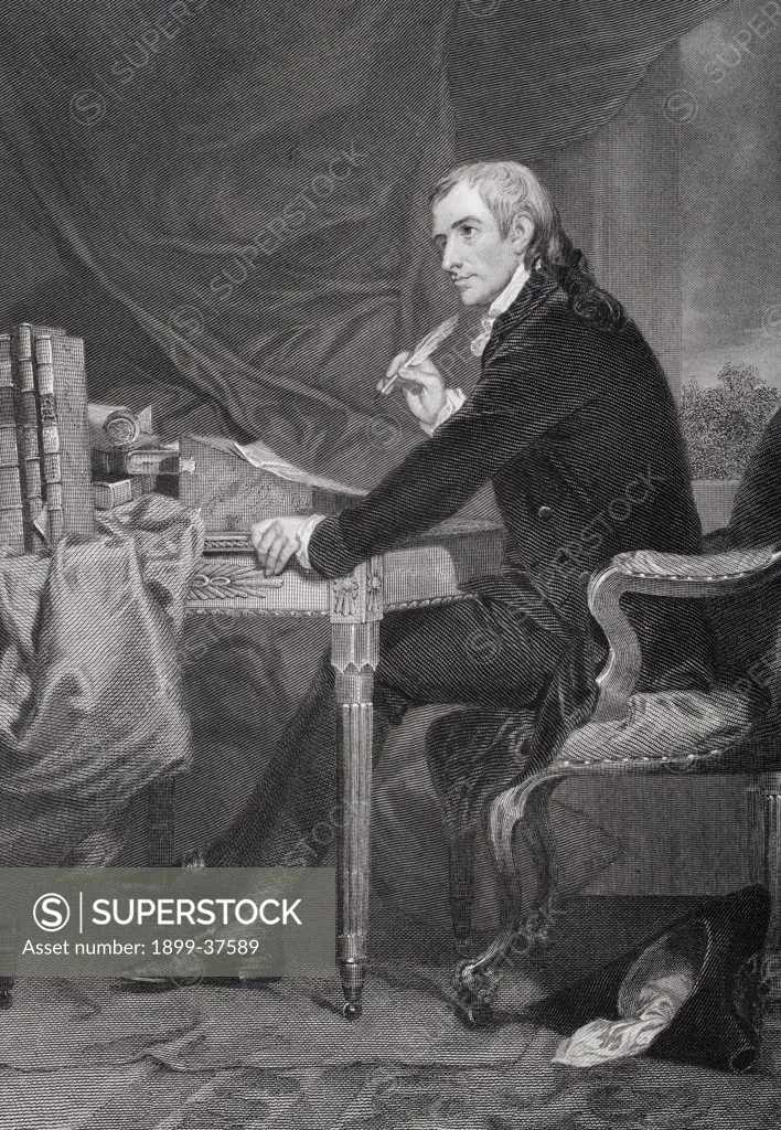 Francis Hopkinson 1737-1791. American political leader and writer. A signatory of the Declaration of Independence. From painting by Alonzo Chappel