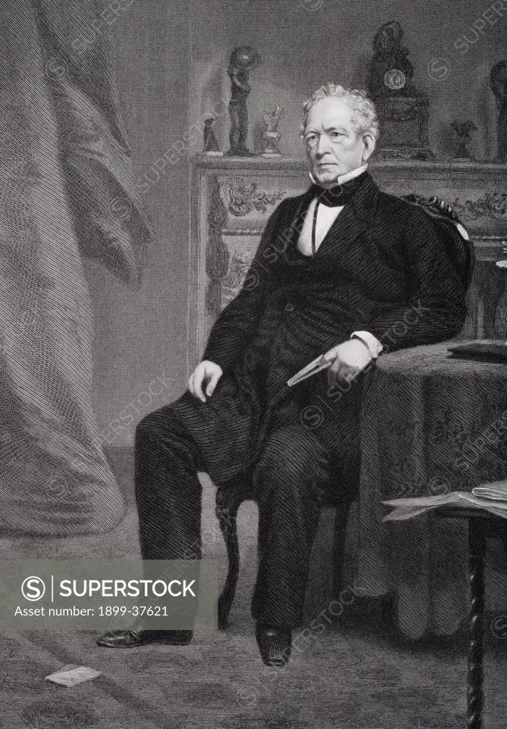 Edward Everett 1794 - 1865. American statesman and orator. From painting by Alonzo Chappel