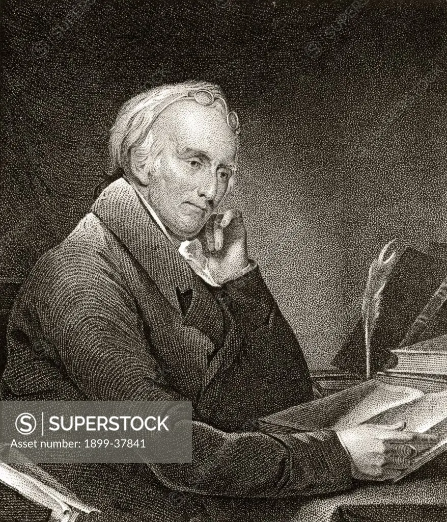 Dr Benjamin Rush 1745 to 1813 American statesman and Founding Father A signatory of Declaration of Independence 19th century engraving by J.B. Longacre