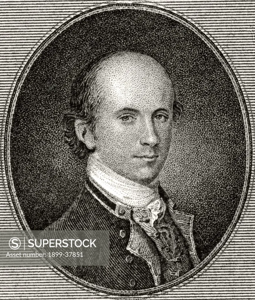 Thomas Heyward Jr 1746 to 1809 American statesman and Founding Father A signatory of Declaration of Independence 19th century engraving by J.B. Longacre from a miniature