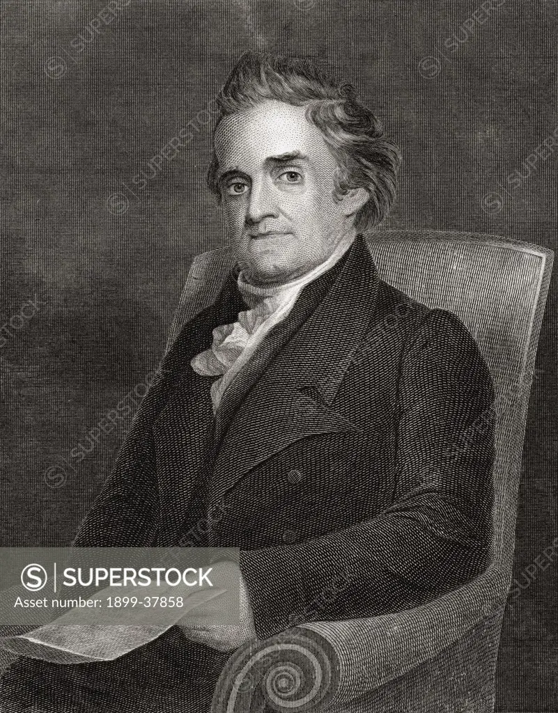 Noah Webster 1758 to 1843 American lexicographer author and editor From 19th century engraving by Kellogg after Morse