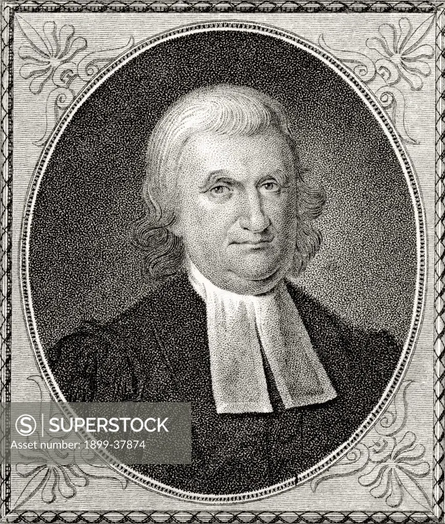 Dr John Witherspoon 1723 to 1794 American clergyman statesman and Founding Father A signatory of Declaration of Independence 19th century engraving by J.B. Longacre from a painting by C.W. Peale