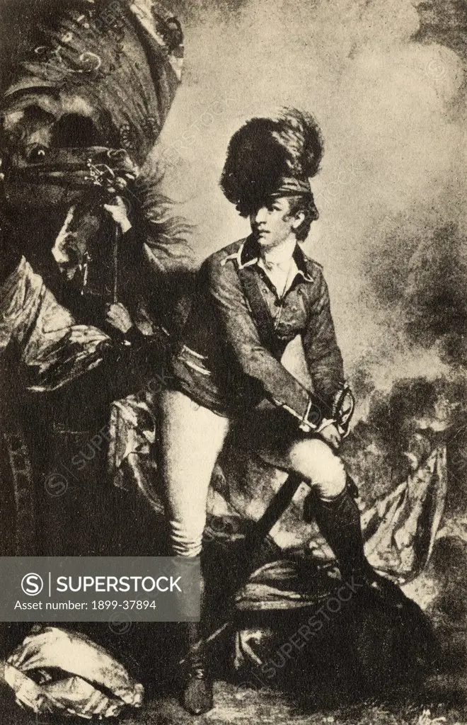 Colonel Sir Banastre Tarleton 1754 to 1833 British soldier and politician who distinguished himself in the American Revolution After a painting by Sir Joshua Reynolds