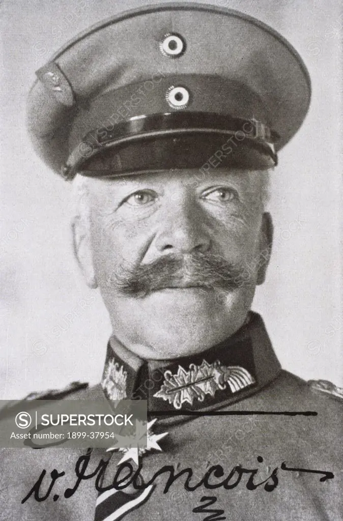 Hermann von Francois 1856 - 1933 German infantry general From Tannenberg published Berlin 1928