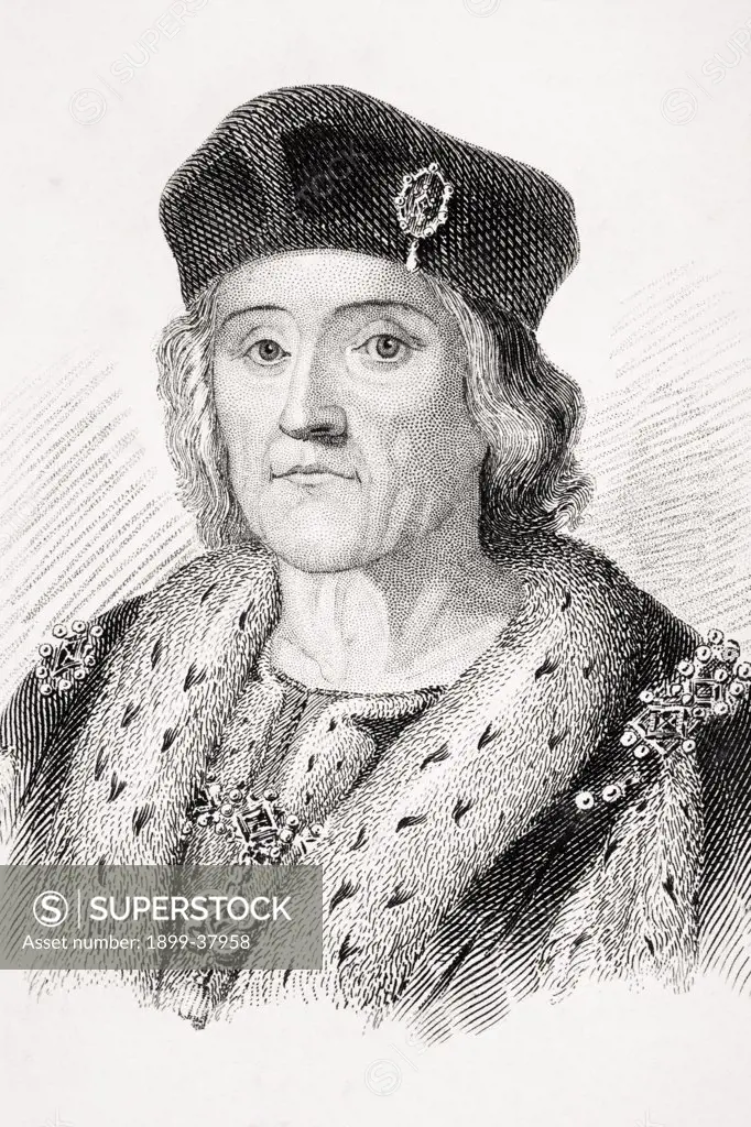 Henry VII 1485 - 1509 King of England From Old England's Worthies by Lord Brougham and others published London circa 1880's