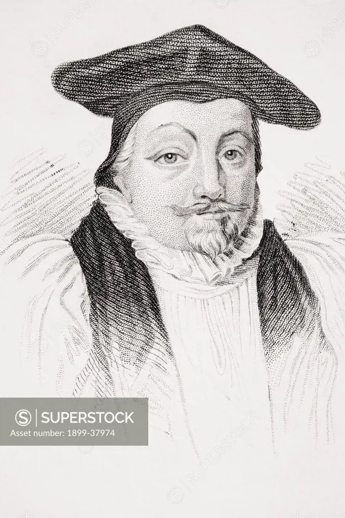 William Laud 1573-1645 Archbishop of Canterbury 1633-45 Religious adviser of England's Charles I From Old England's Worthies by Lord Brougham and others published London circa 1880's