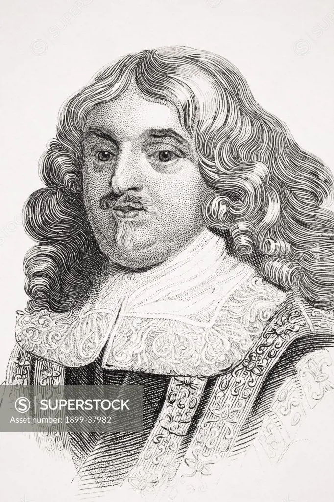 Edward Hyde 1st Earl of Clarendon Viscount Cornbury aka Sir Edward Hyde and Baron Hyde of Hindon 1609-1674 English statesman and historian From Old England's Worthies by Lord Brougham and others published London circa 1880's