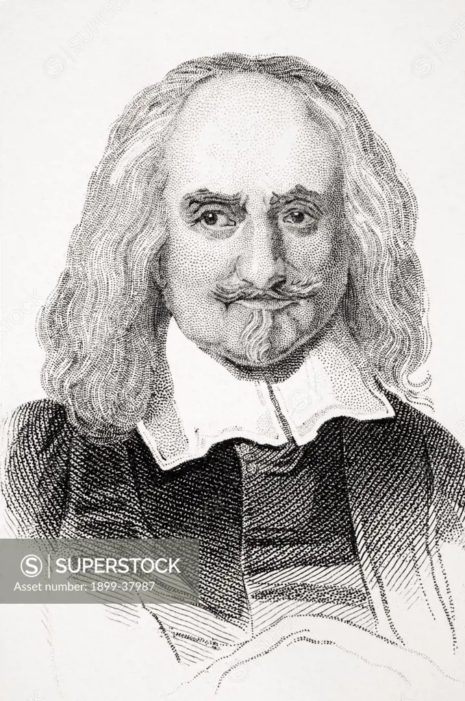 Thomas Hobbes 1588-1679 English philosopher and political theorist From Old England's Worthies by Lord Brougham and others published London circa 1880's