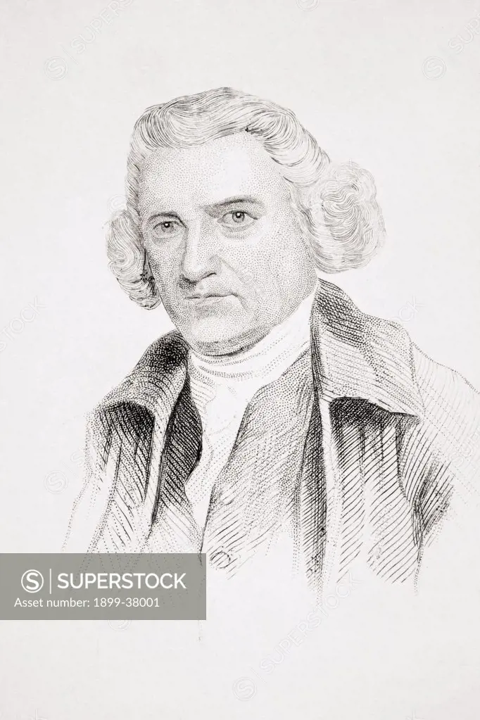 John Smeaton 1724-1792 English engineer and founder of the civil engineering profession in Great Britain From Old England's Worthies by Lord Brougham and others published London circa 1880's