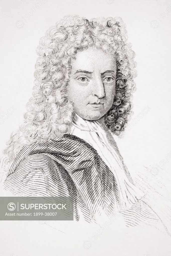 Daniel Defoe 1660 - 1731 English novelist and journalist From Old England's Worthies by Lord Brougham and others published London circa 1880's