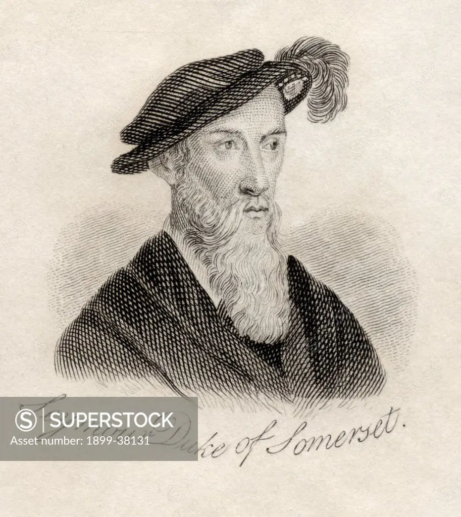 Edward Seymour 1st Duke of Somerset Baron Seymour of Hache aka The Protector c.1500/6-1552 Lord Protector of England during minority of Edward VI From the book Crabbs Historical Dictionary published 1825