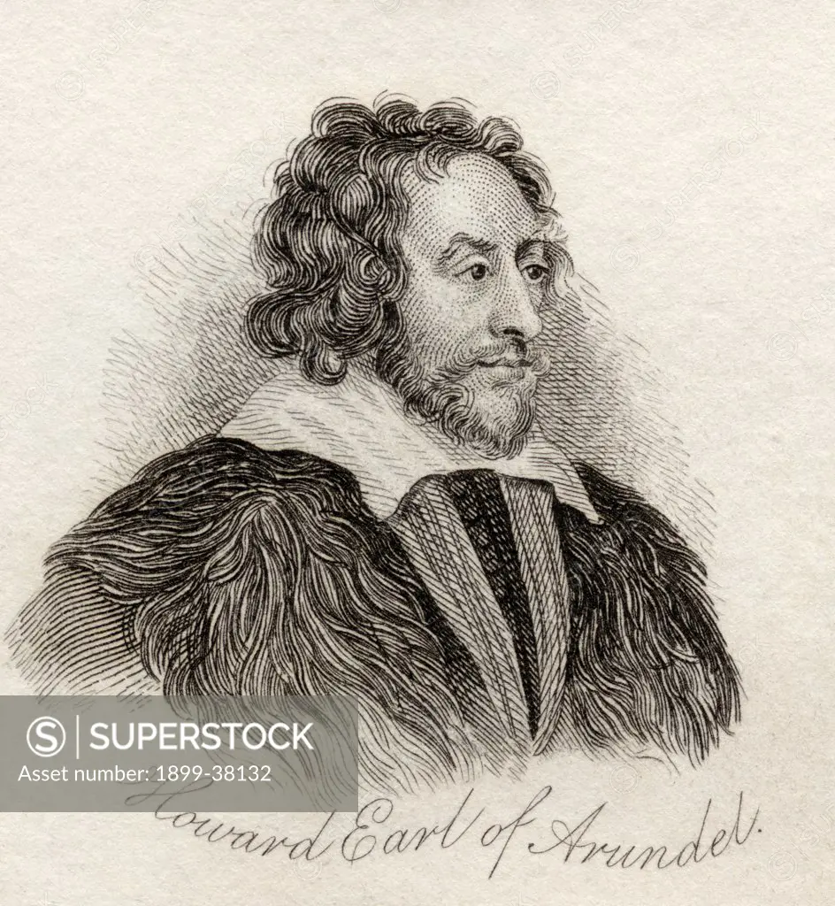 Thomas Howard 2nd (or 14th) Earl of Arundel Earl of Surrey Earl of Norfolk 1585-1646 English noble and courtier noted for his collection of marbles and manuscripts From the book Crabbs Historical Dictionary published 1825