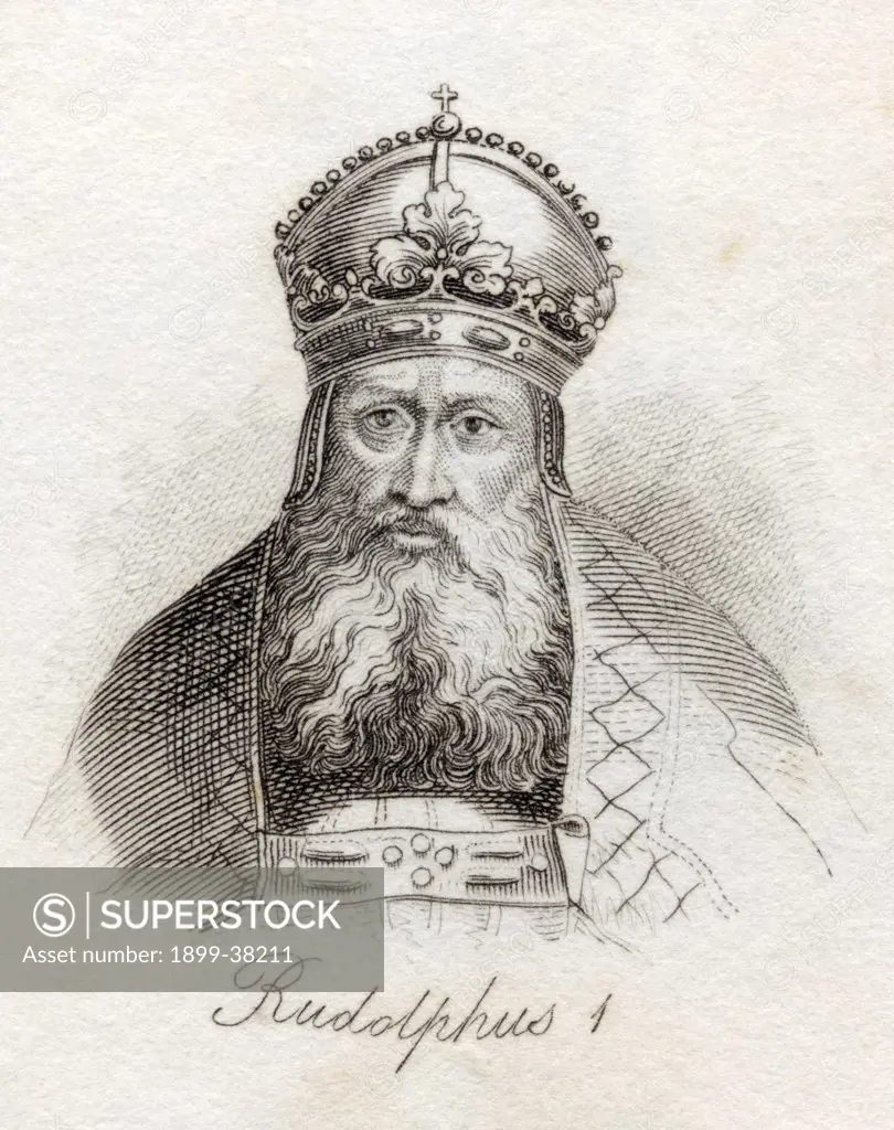 Rudolph I of Germany Rudolph of Habsburg 1218-1291 King of the Holy Roman Empire From the book Crabbs Historical Dictionary published 1825