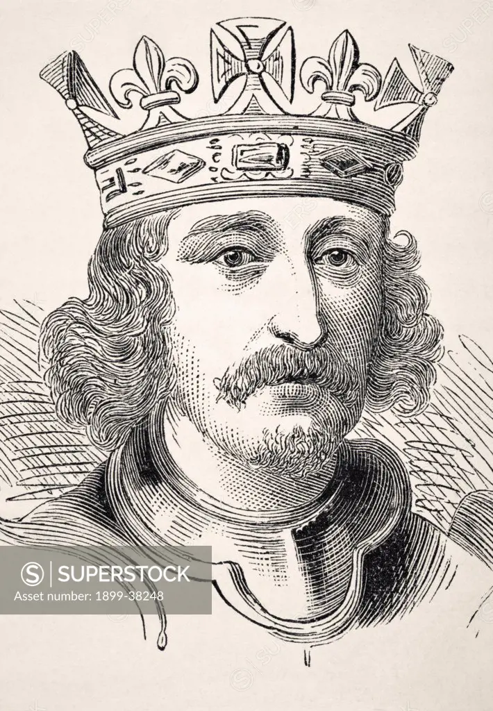 Richard I of England known as Lionheart 1157 to 1199 From The National and Domestic History of England by William Aubrey published London circa 1890