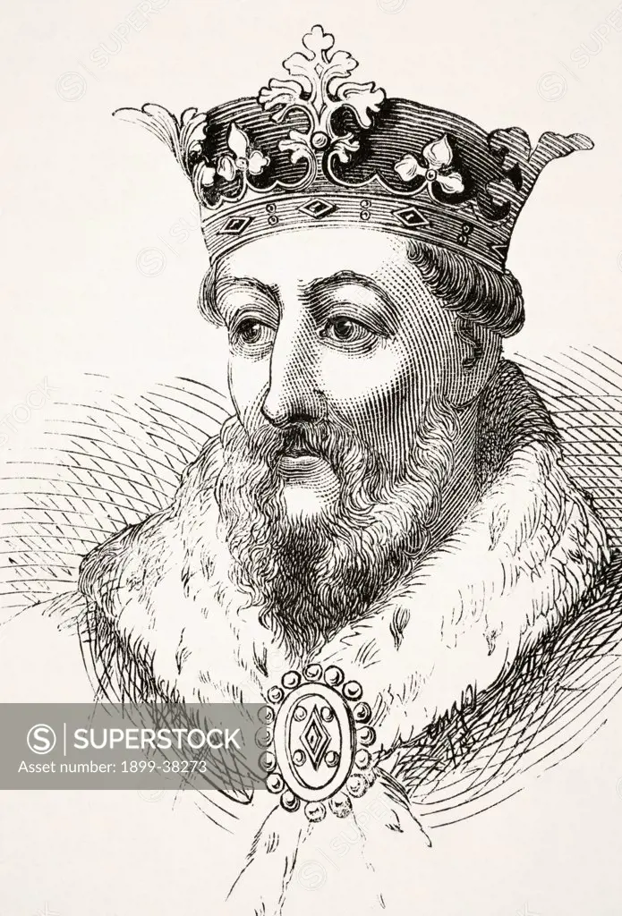 John of Gaunt, 2nd Duke of Lancaster, 1st Duke of Aquitaine 1340 to 1399 third surviving son of King Edward III From The National and Domestic History of England by William Aubrey published London circa 1890
