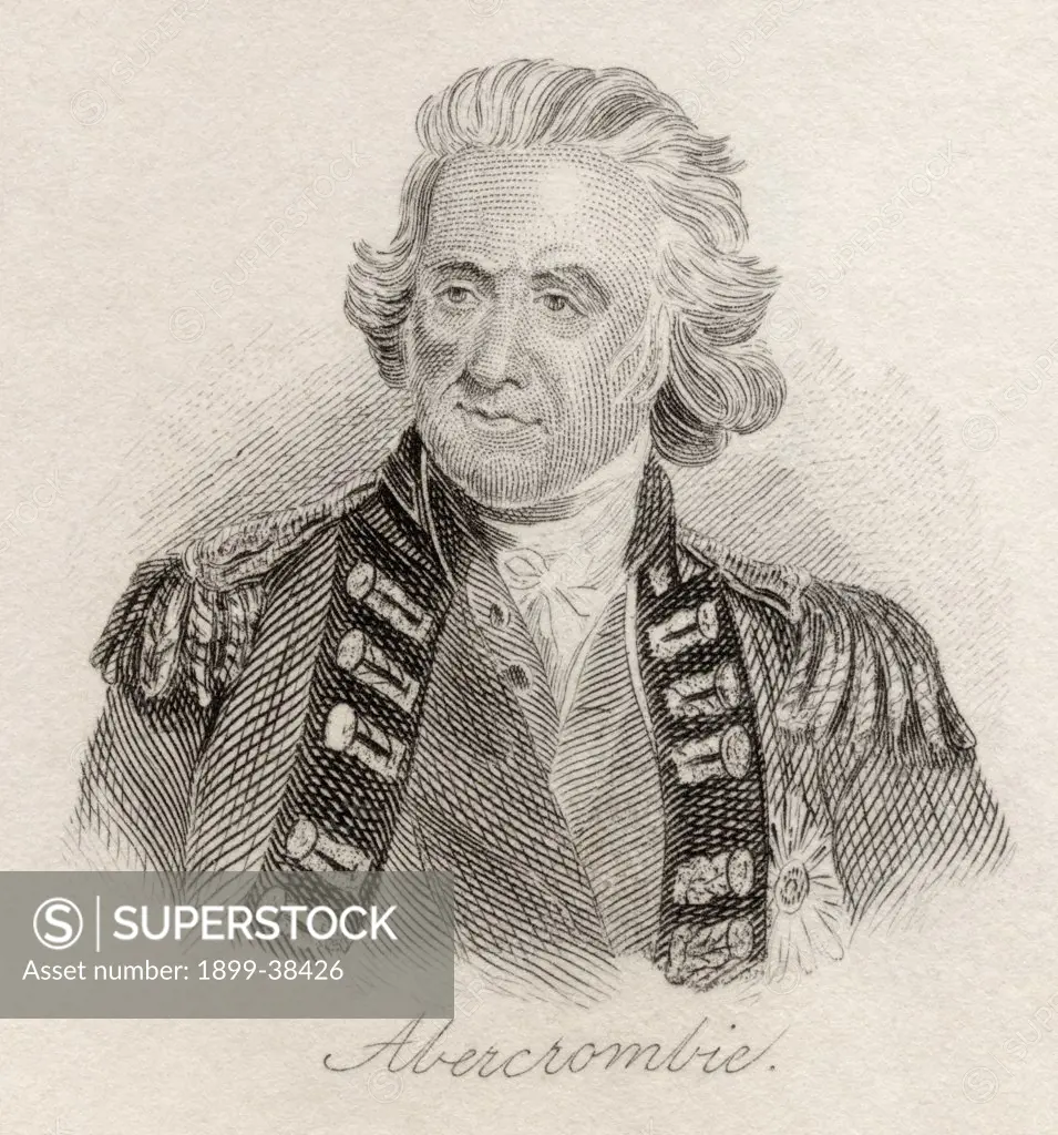 Sir Ralph Abercromby 1734 to 1801. British General. From the book Crabbs Historical Dictionary published 1825