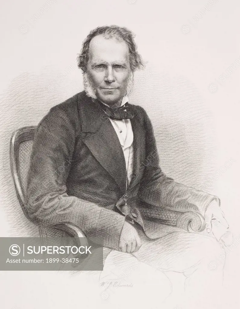 Sir James Brooke 1803 - 1868. First White Rajah of Sarawak. From the book Gallery of Historical Portraits published c.1880.