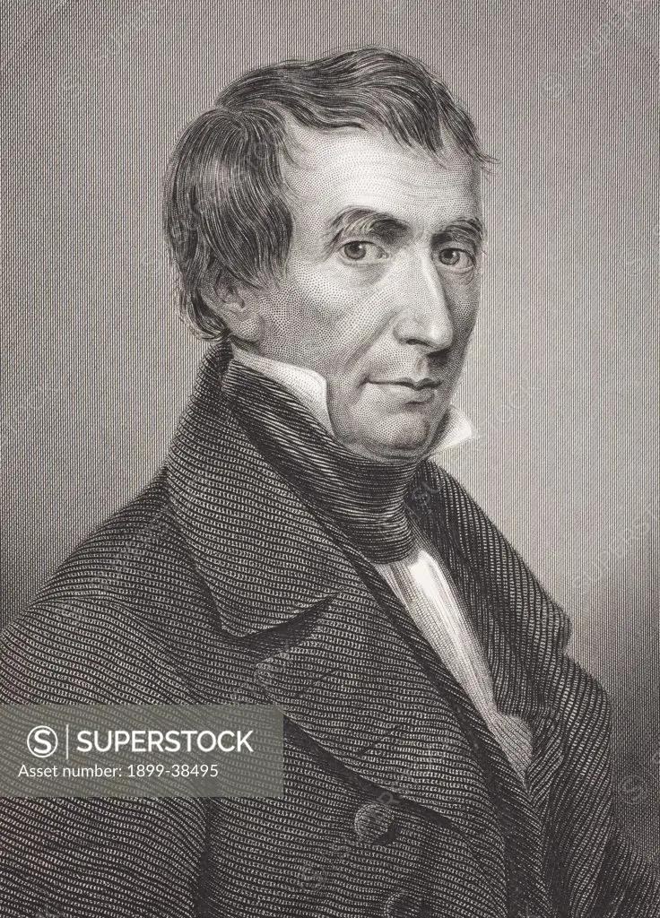 William Henry Harrison 1773 -1841. 9th President of the United States of America. From the book Gallery of Historical Portraits published c.1880.