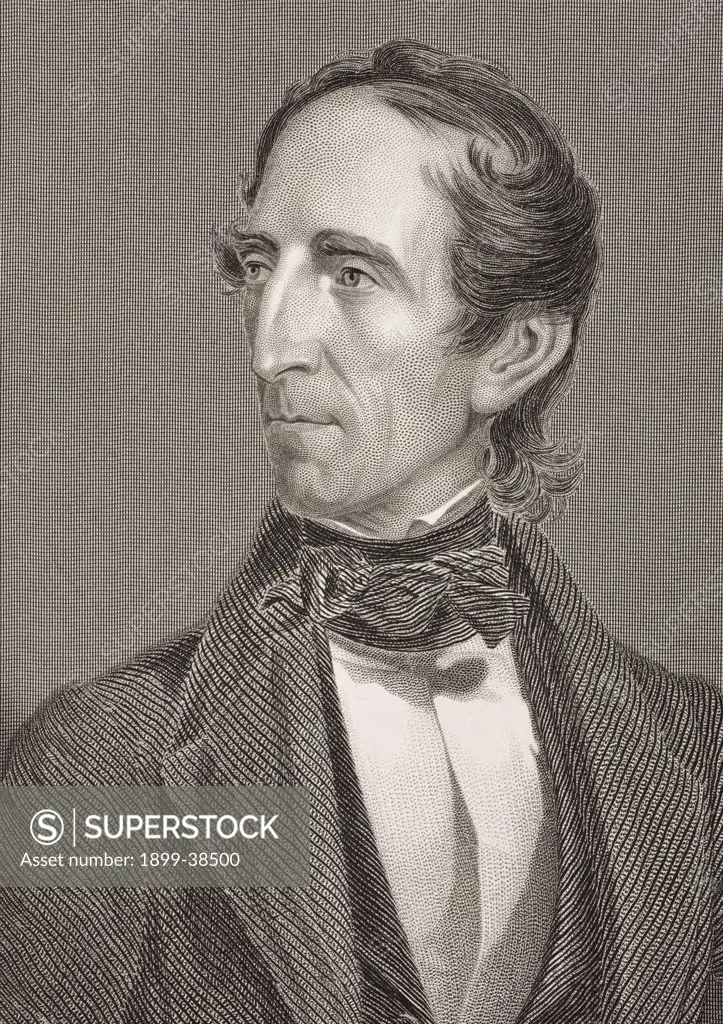 John Tyler 1790 - 1862. 10th president of the United States of America. From the book Gallery of Historical Portraits published c.1880.