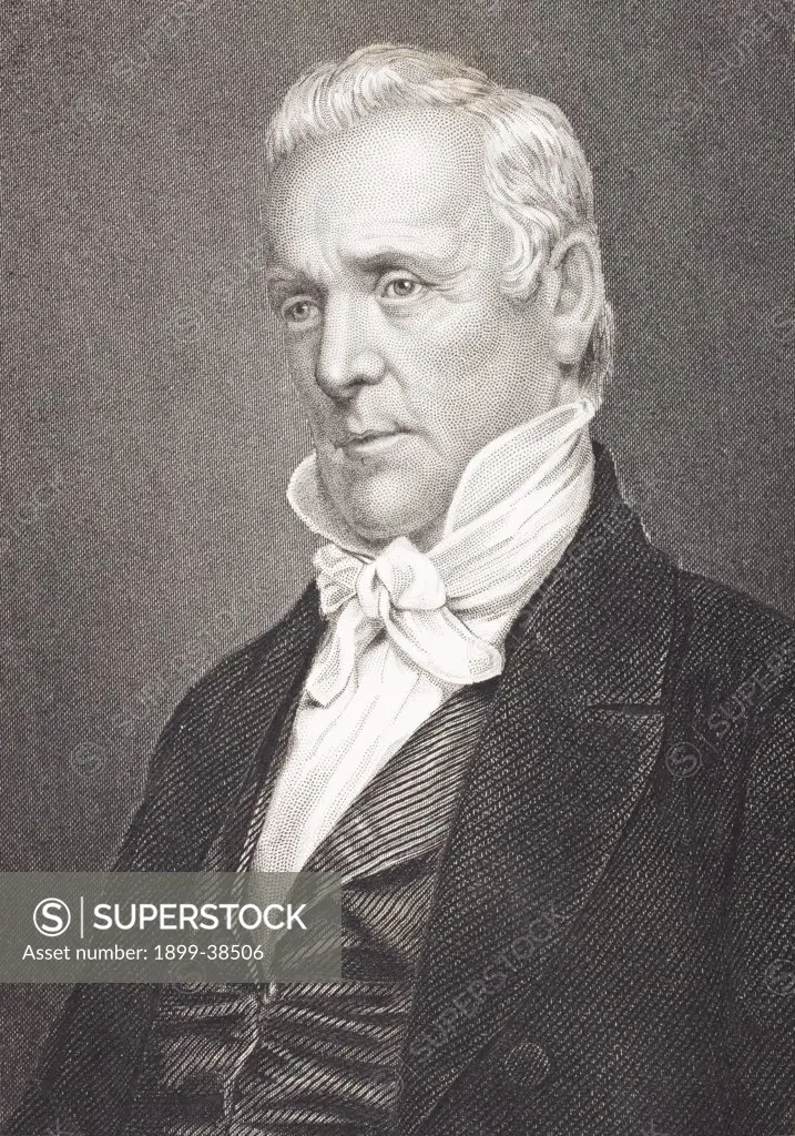 James Buchanan 1791 to 1868. 15th President of the United States.From the book Gallery of Historical Portraits published c.1880.