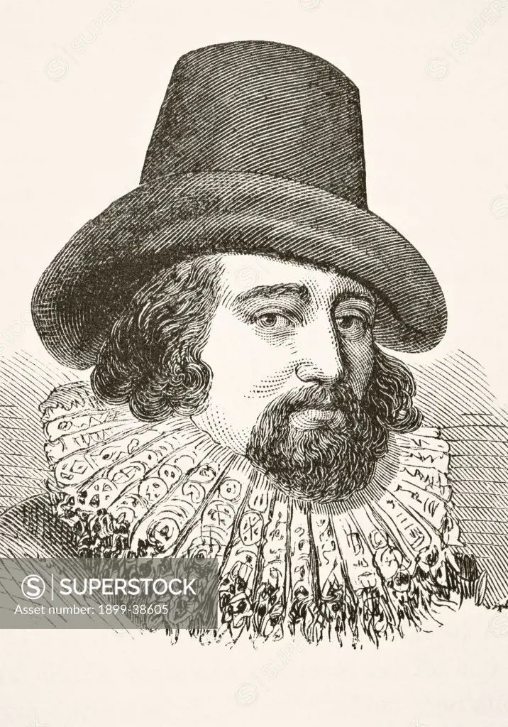 Francis Bacon 1st Viscount St Alban 1561 to 1626. English lawyer statesman essayist and philosopher. From The National and Domestic History of England by William Aubrey published London circa 1890