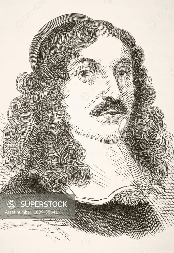 Andrew Marvell 1621to 1678, English metaphysical poet. From The National and Domestic History of England by William Aubrey published London circa 1890